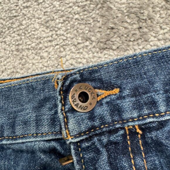 Lucky Brand 221 Original Straight Leg Denim Jeans Mens 36R Blue Dark Wash Cotton - Picture 4 of 16